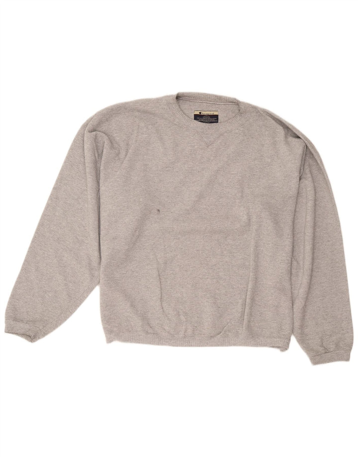 Champion Mens Sweatshirt Jumper 2XL Grey Polyester
