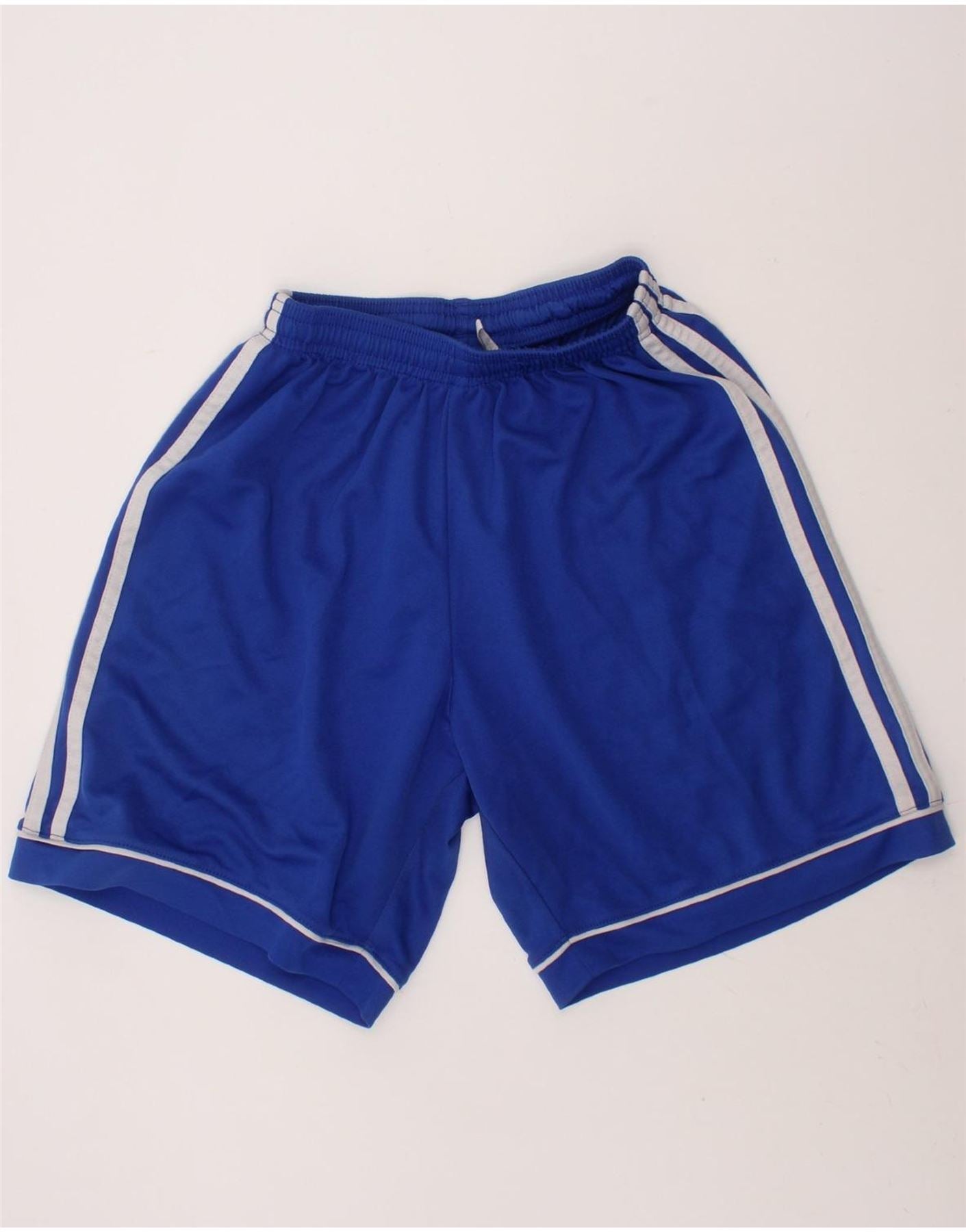 ADIDAS Boys Climalite Sport Shorts 5-6 Years XS Blue Polyester