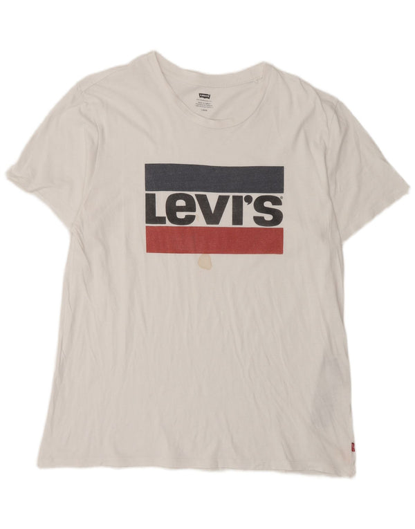 Levi's Mens Graphic T-Shirt Top Large White Cotton