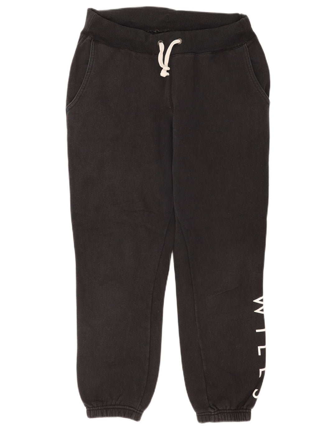 Jack Wills Mens Graphic Tracksuit Trousers Joggers Medium Black Cotton