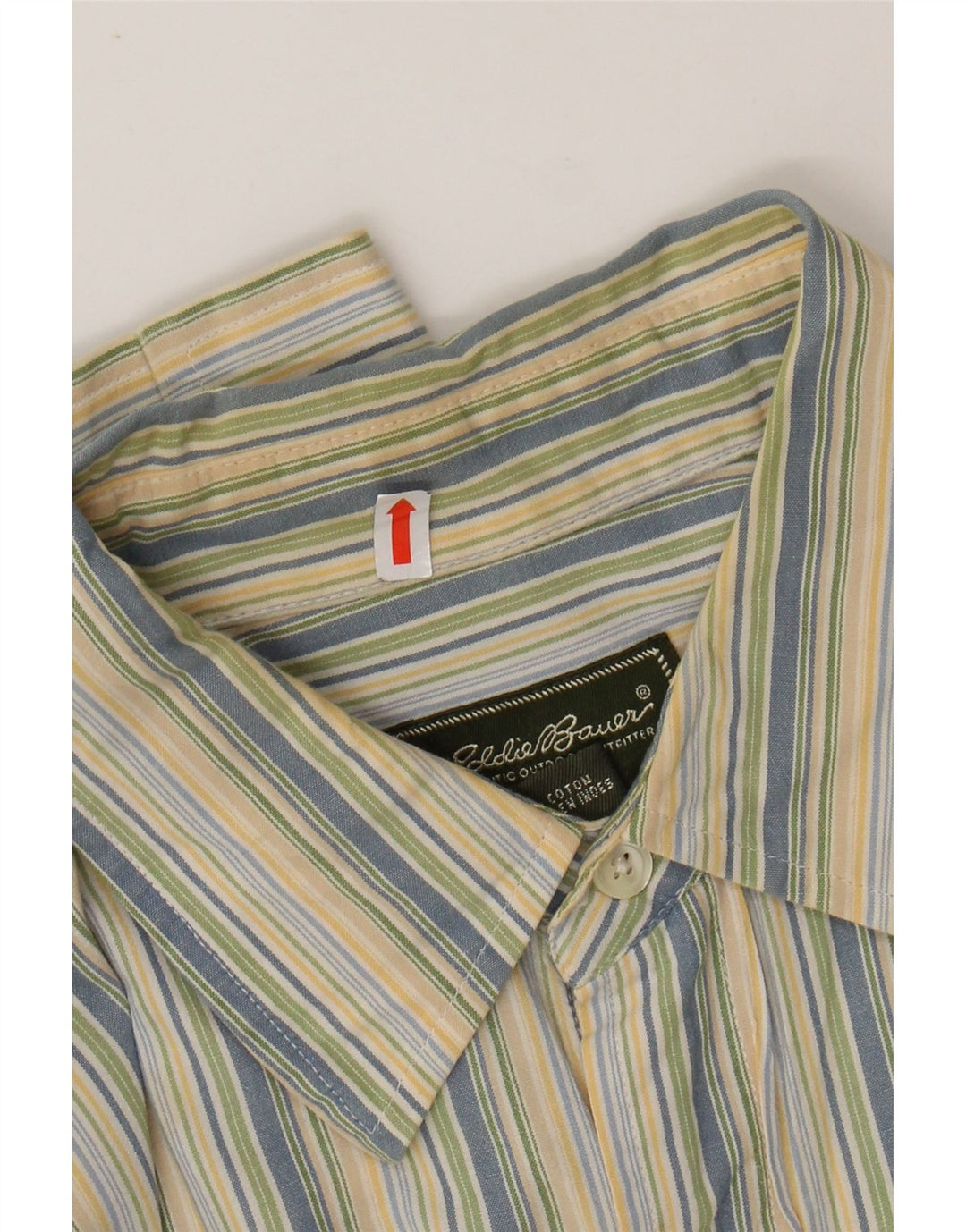 EDDIE BAUER Mens Flannel Shirt Large Multicoloured Striped Cotton