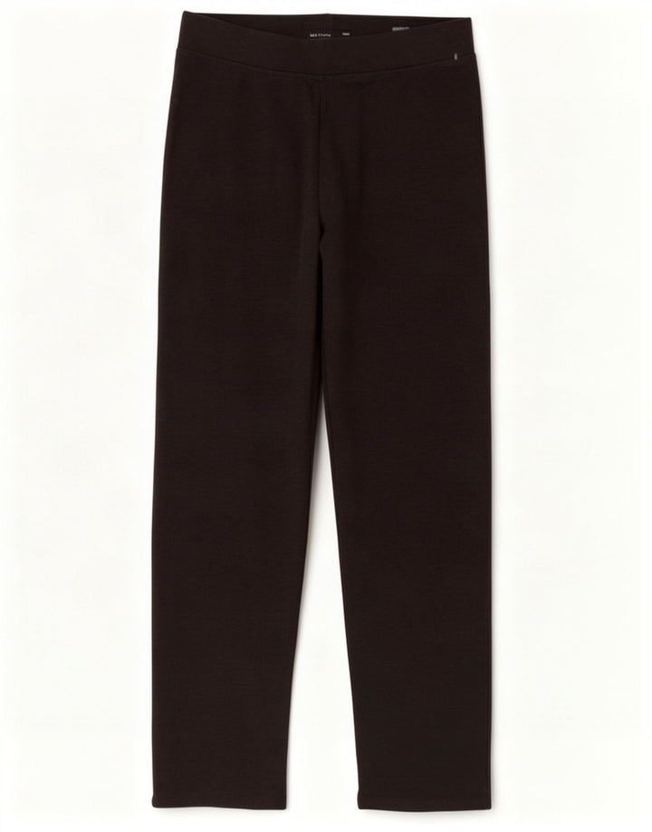 Marks & Spencer Womens Tracksuit Trousers UK 12 Medium Grey Cotton