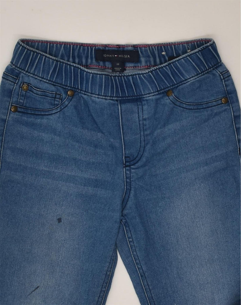 TOMMY HILFIGER Girls Skinny Jeans 9-10 Years W22 L24  Blue Cotton | Vintage Tommy Hilfiger | Thrift | Second-Hand Tommy Hilfiger | Used Clothing | Messina Hembry 