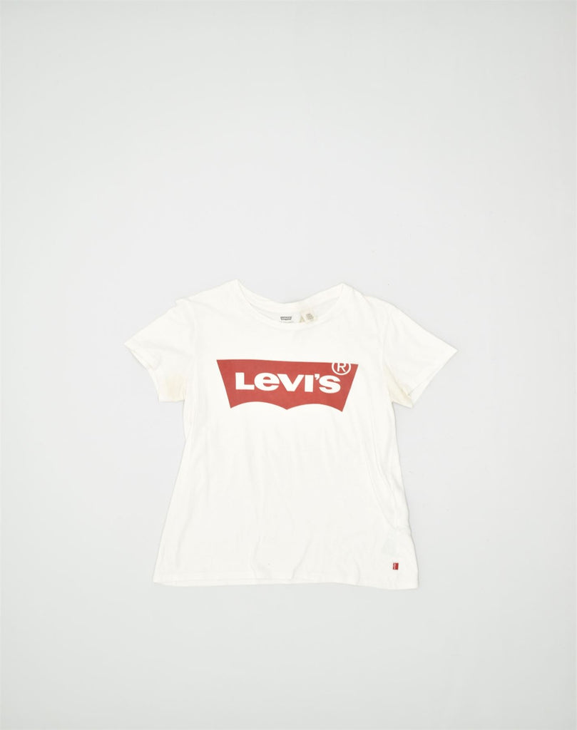 LEVI'S Womens Graphic T-Shirt Top Small White Cotton | Vintage | Thrift | Second-Hand | Used Clothing | Messina Hembry 