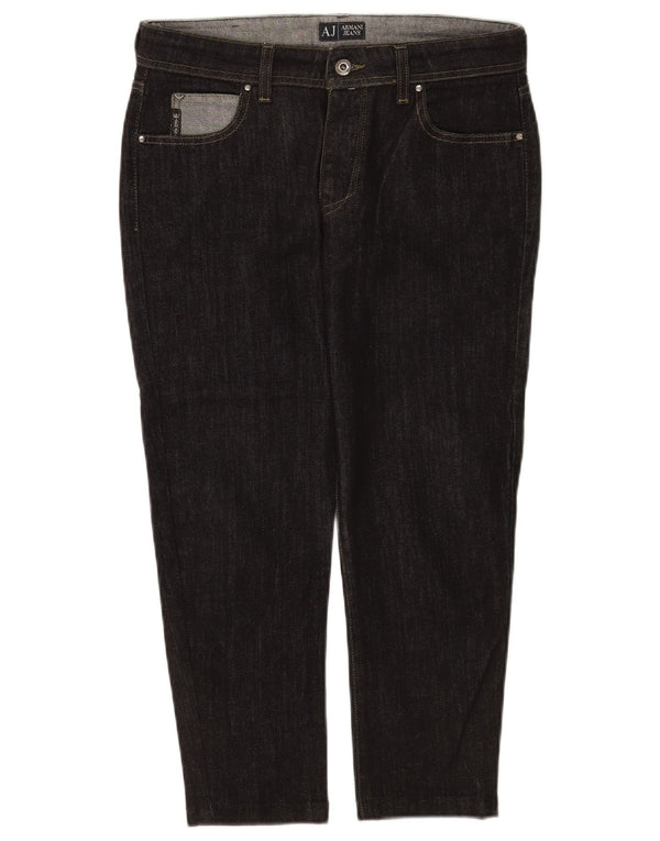 Armani Womens Cropped Jeans W29 L23 Black Cotton