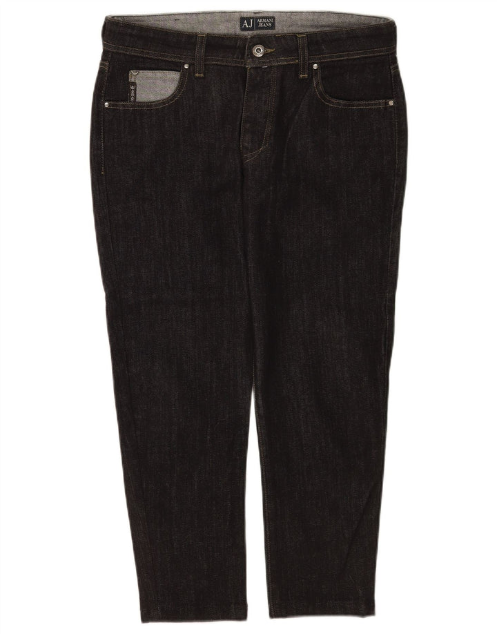 Armani Womens Cropped Jeans W29 L23 Black Cotton
