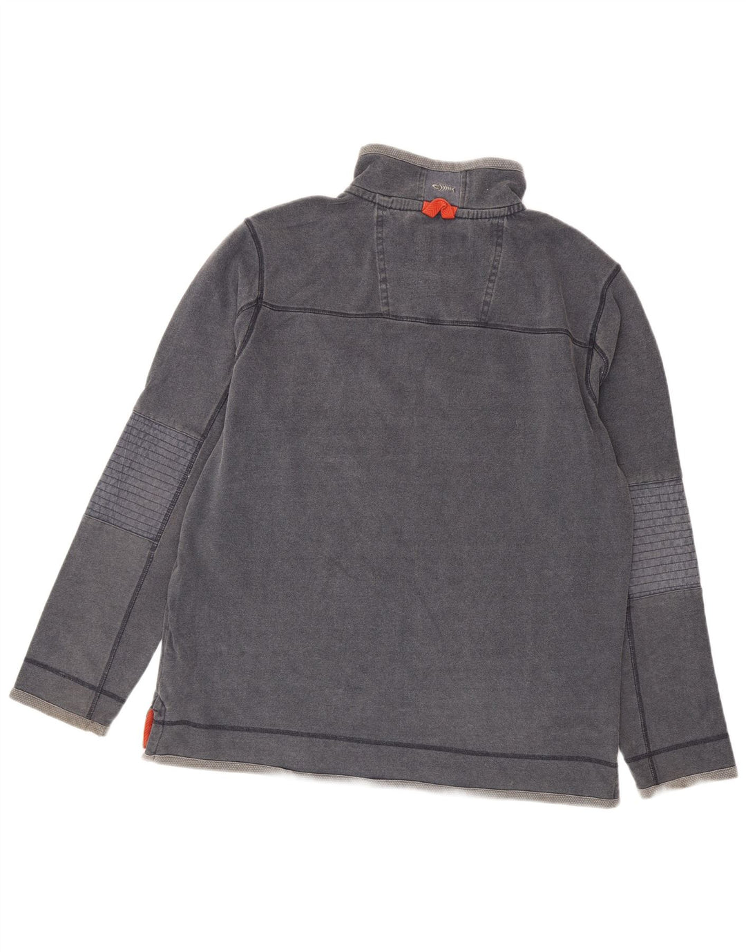Weird Fish Mens Zip Neck Sweatshirt Jumper Large Navy Blue Cotton