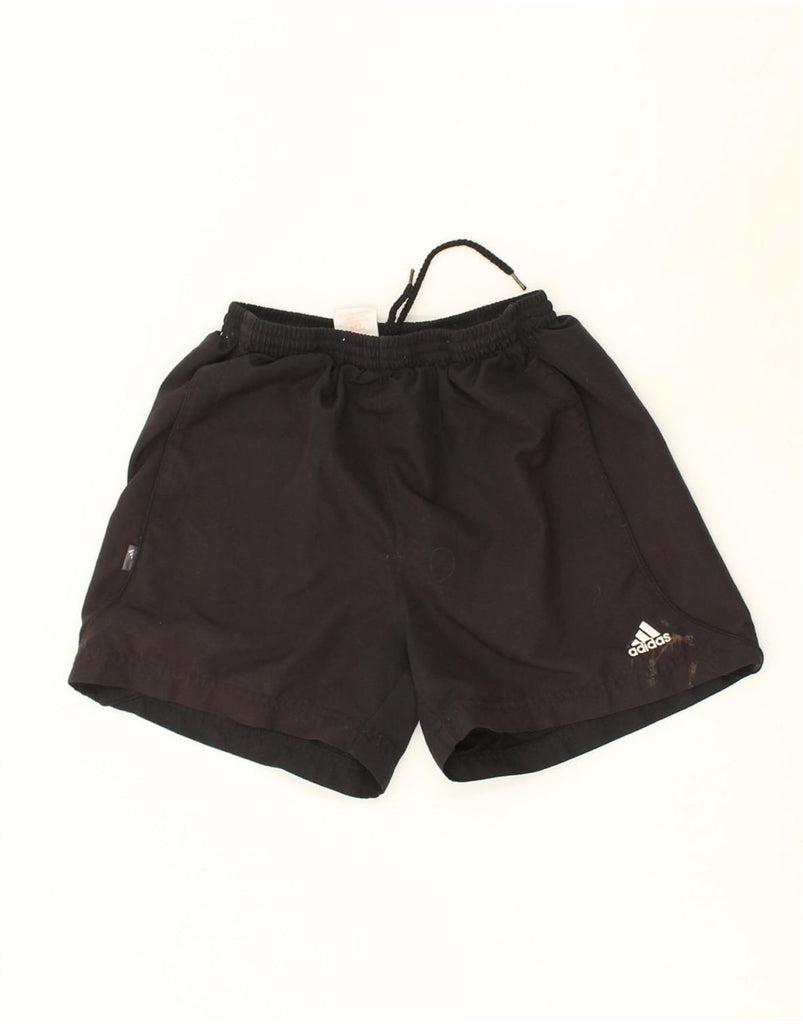 ADIDAS Womens Sport Shorts UK 8 Small Black Polyester | Vintage Adidas | Thrift | Second-Hand Adidas | Used Clothing | Messina Hembry 