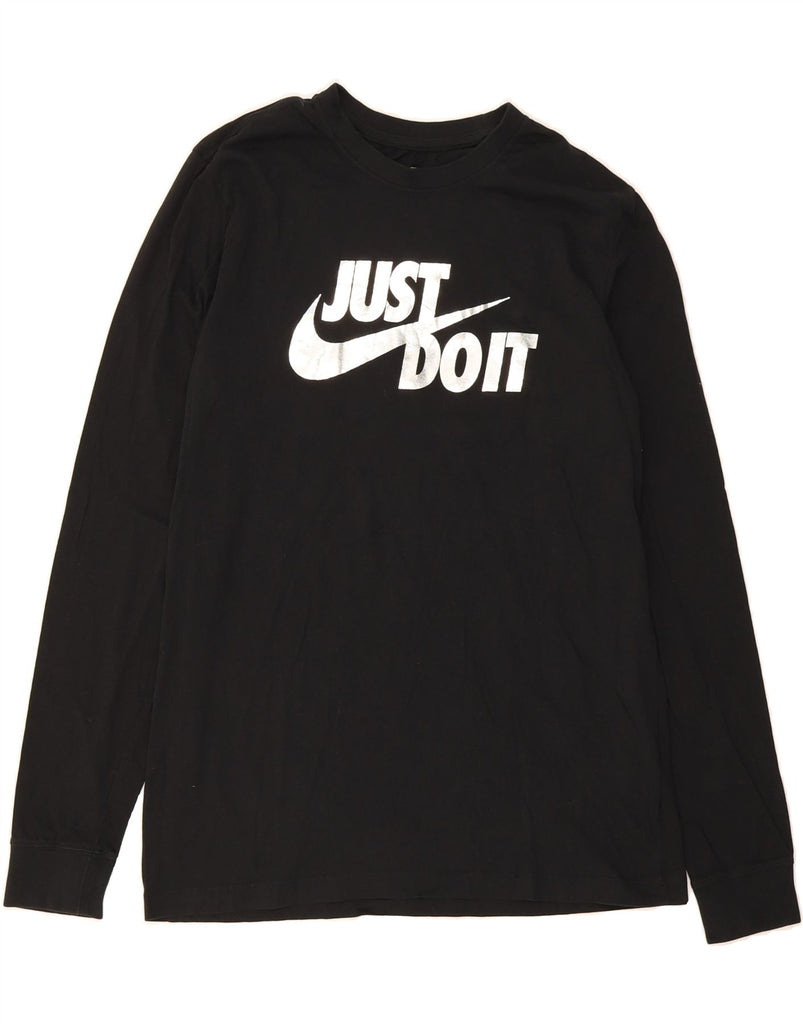 NIKE Mens Graphic Top Long Sleeve Large Black Cotton Vintage Nike and Second-Hand Nike from Messina Hembry 
