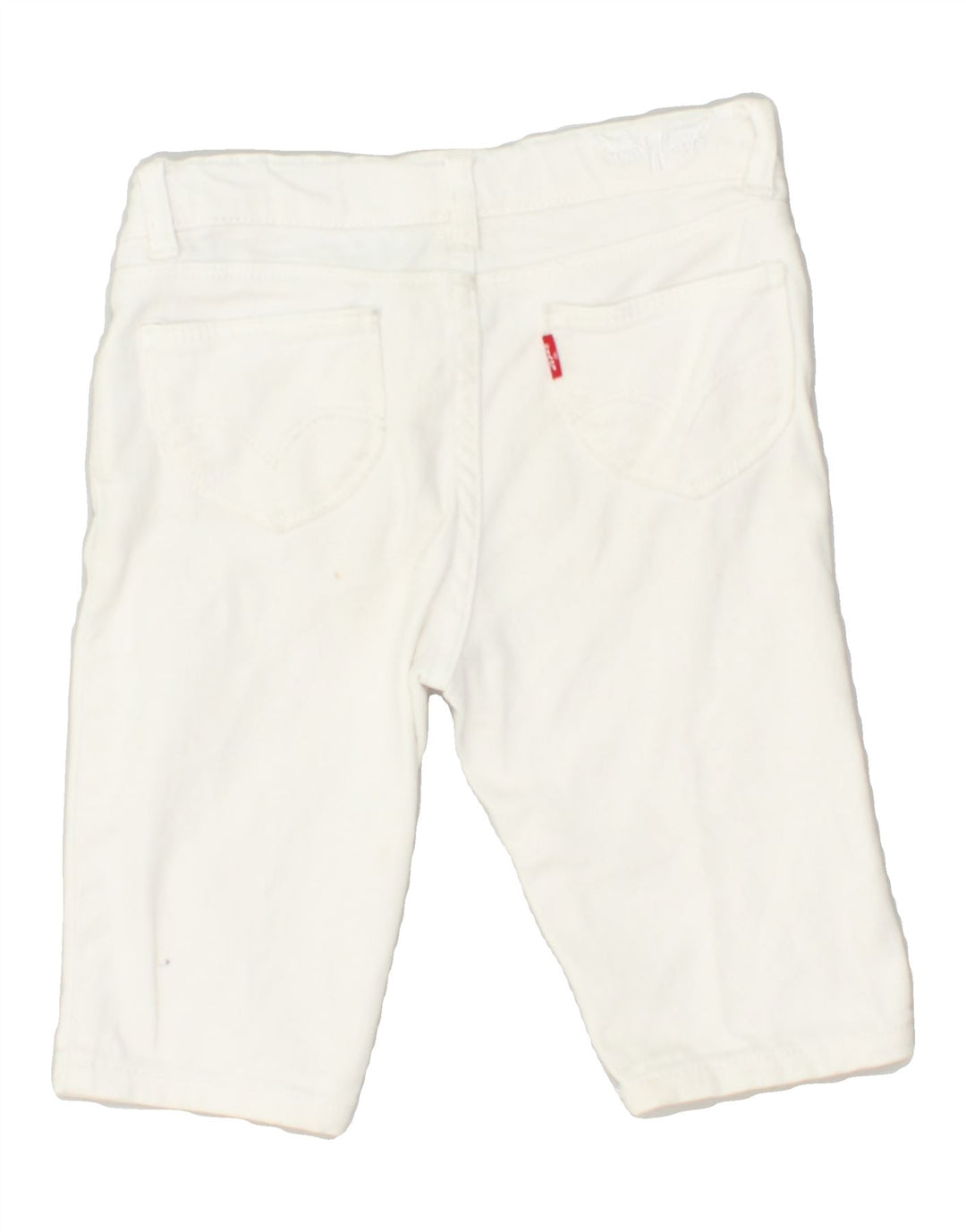 LEVI'S Girls Denim Shorts 3-4 Years W22 Off White Cotton | Vintage Levi's | Thrift | Second-Hand Levi's | Used Clothing | Messina Hembry 