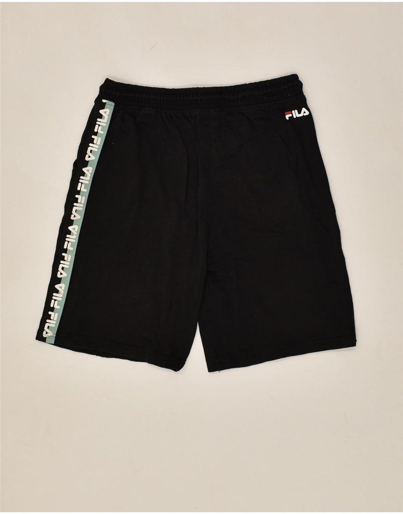 FILA Boys Graphic Sport Shorts 15-16 Years Black | Vintage Fila | Thrift | Second-Hand Fila | Used Clothing | Messina Hembry 