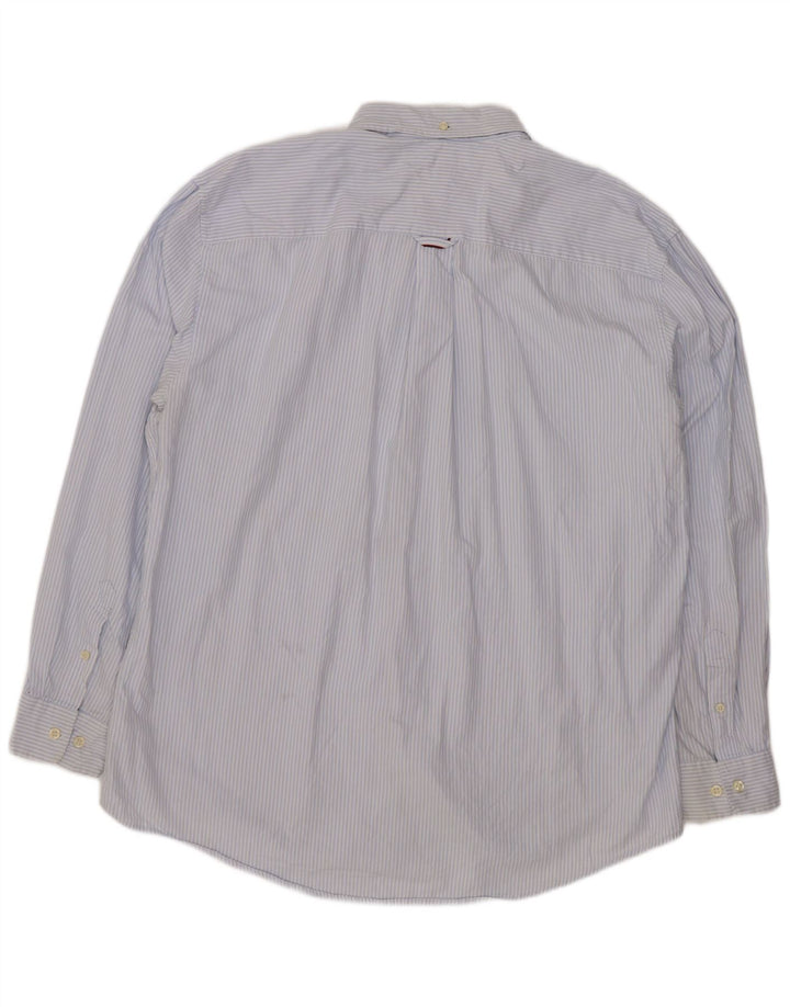 Tommy Hilfiger Mens Shirt 2XL Blue Striped Cotton