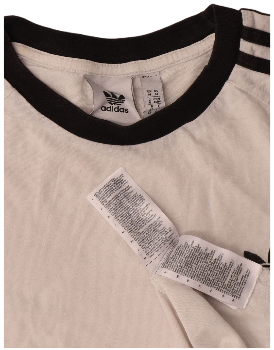 Adidas Mens T-Shirt Top Medium White Cotton