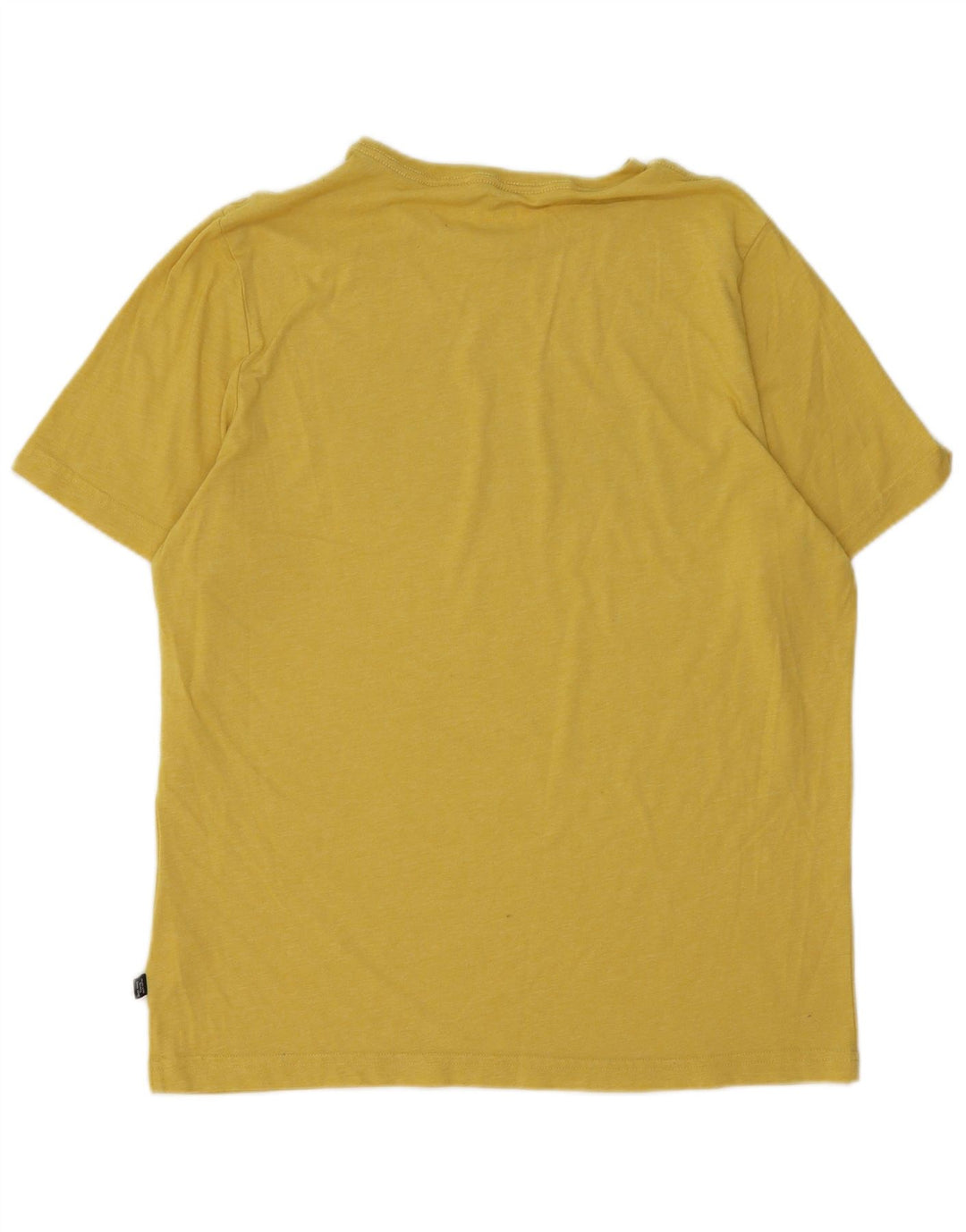 Puma Mens Graphic T-Shirt Top Large Yellow Cotton
