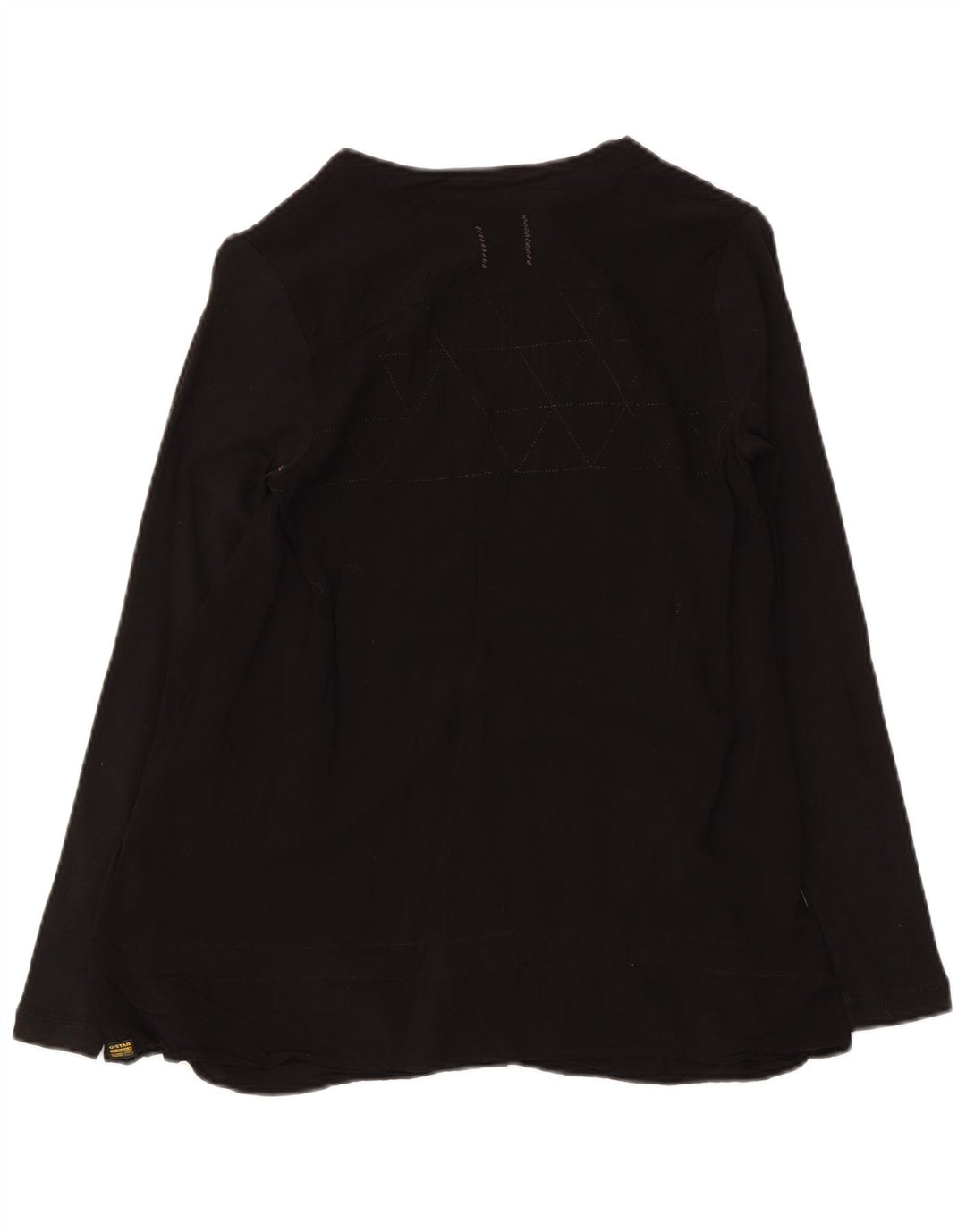 G-Star Womens Top Long Sleeve UK 6 XS Black Viscose