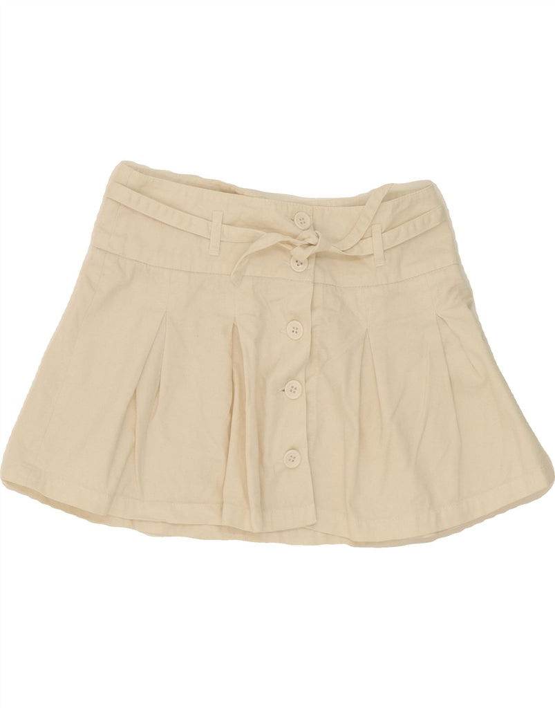 BENETTON Girls Mini Skirt 7-8 Years Medium W26 Off White Cotton Vintage Benetton and Second-Hand Benetton from Messina Hembry 