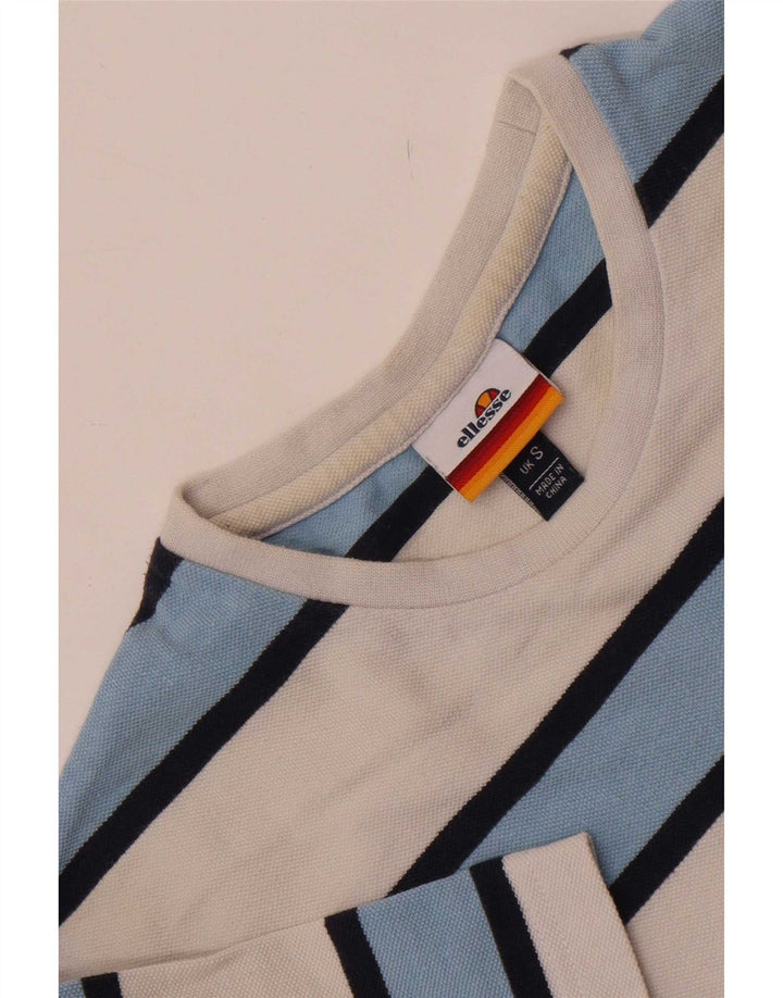 Ellesse Mens T-Shirt Top Small White Striped