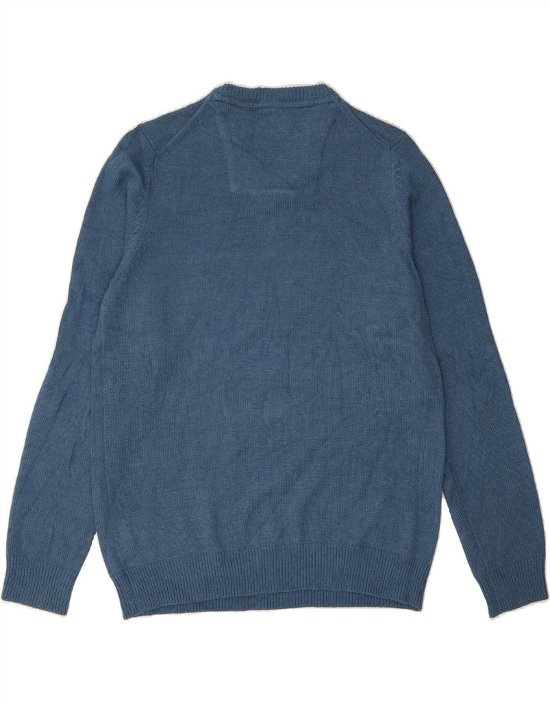IZOD Mens V-Neck Jumper Sweater Medium Blue Cotton Vintage Izod and Second-Hand Izod from Messina Hembry 