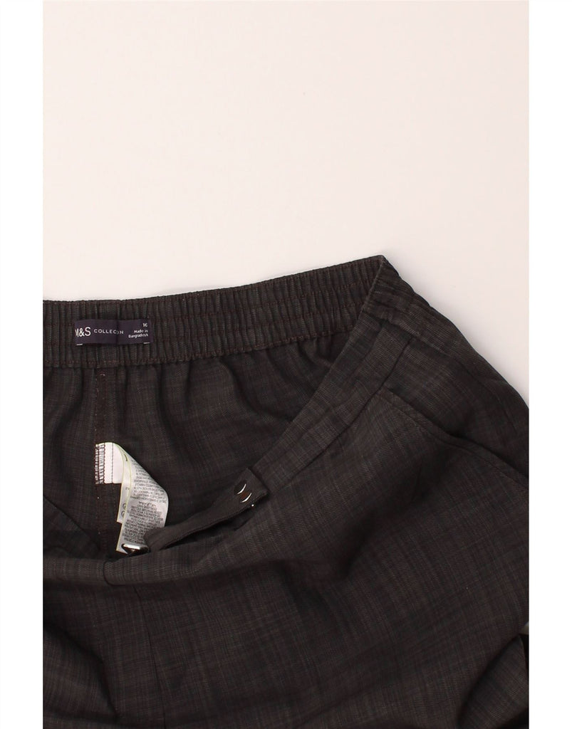 MARKS & SPENCER Womens Straight Suit Trousers US 16 Large W34 L26 Grey Vintage Marks & Spencer and Second-Hand Marks & Spencer from Messina Hembry 