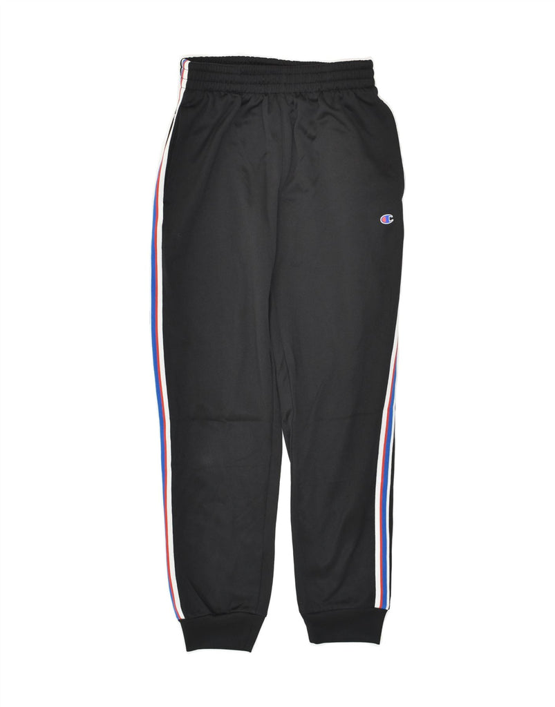 CHAMPION Boys Tracksuit Trousers Joggers 10-11 Years Black Polyester | Vintage Champion | Thrift | Second-Hand Champion | Used Clothing | Messina Hembry 