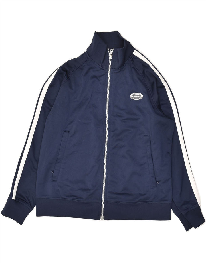TOMMY HILFIGER Boys Tracksuit Top Jacket 7-8 Years Small Navy Blue | Vintage Tommy Hilfiger | Thrift | Second-Hand Tommy Hilfiger | Used Clothing | Messina Hembry 