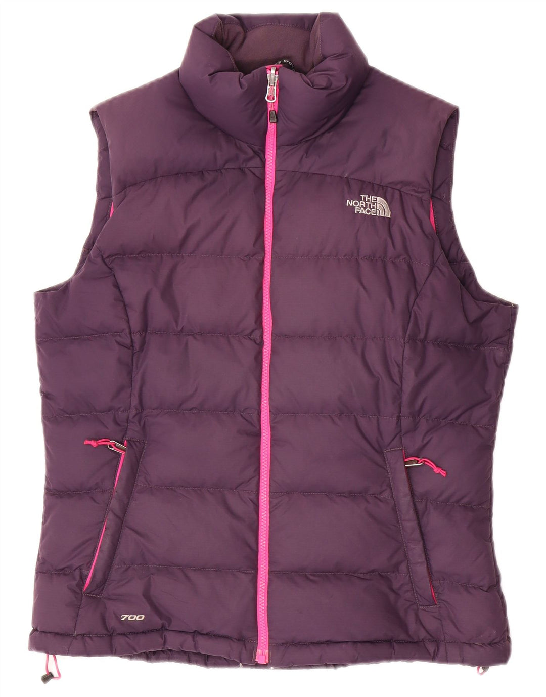 The North Face Womens 700 Padded Gilet UK 14 Medium Purple Polyester