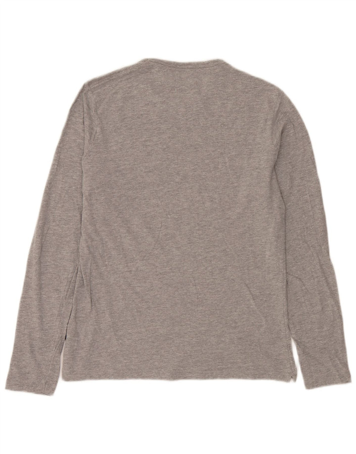 French Connection Mens Top Long Sleeve Medium Grey Cotton
