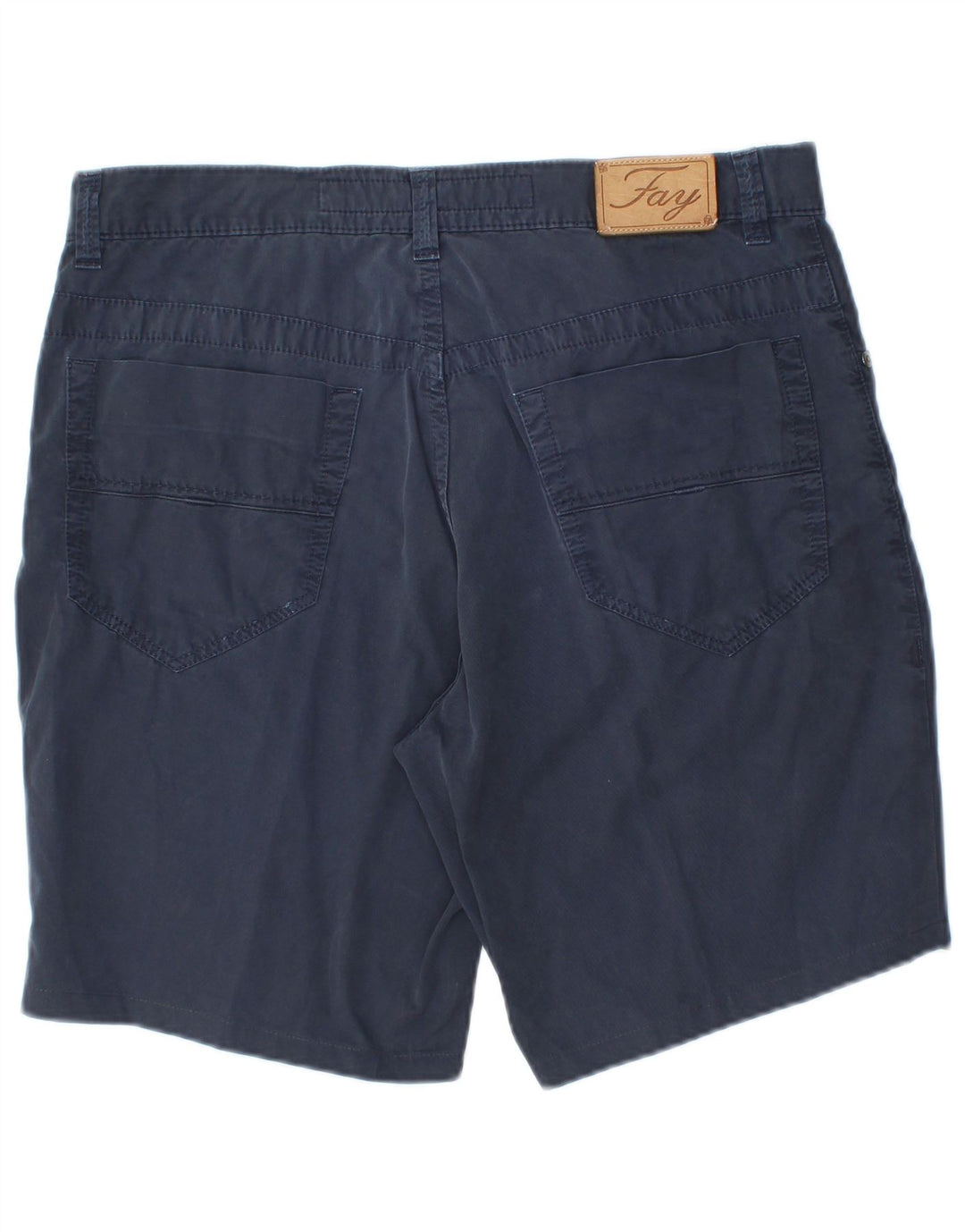 Fay Mens Casual Shorts W36 Large Navy Blue Cotton