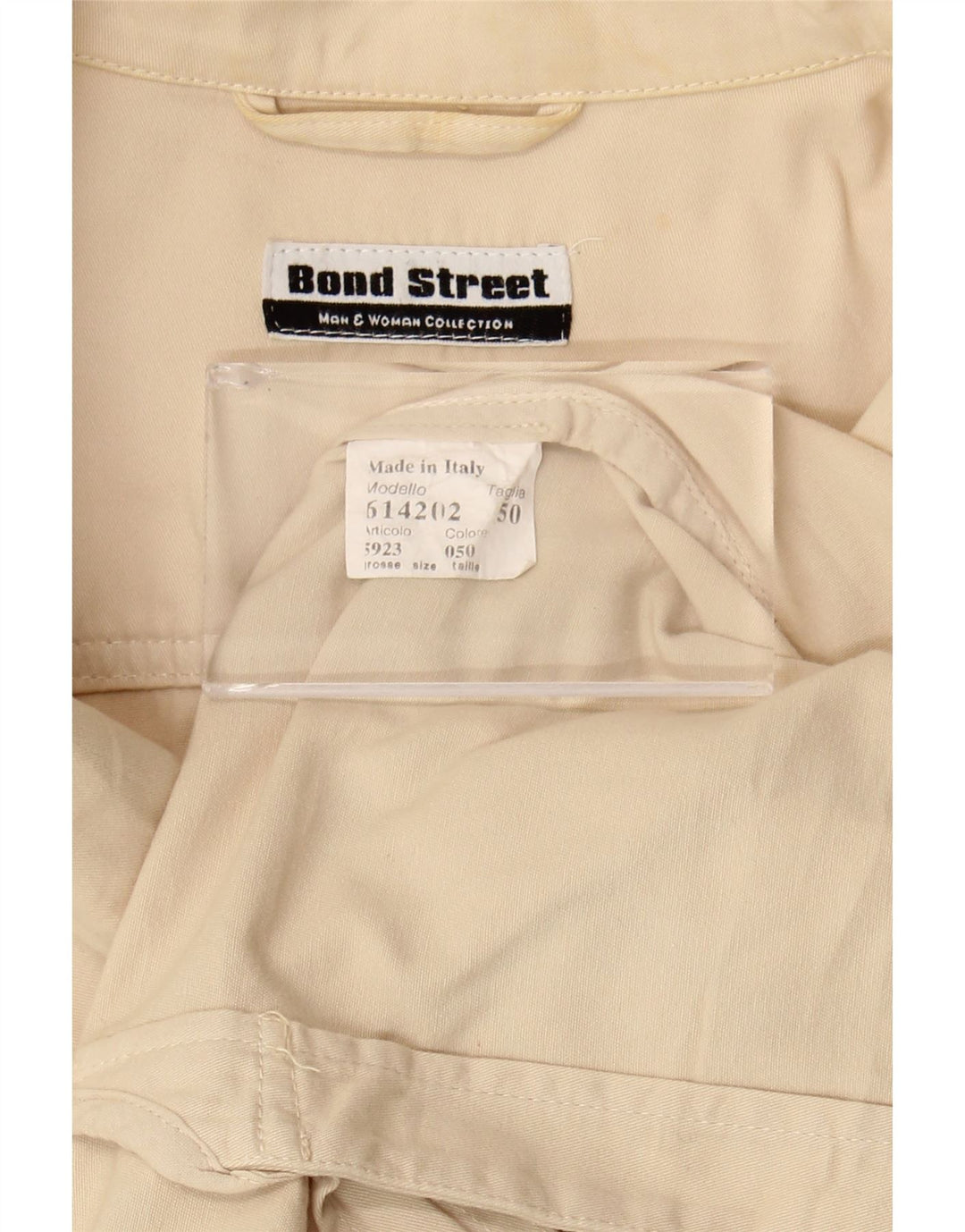 Bond Street Womens 5 Button Blazer Jacket IT 50 XL Beige Cotton