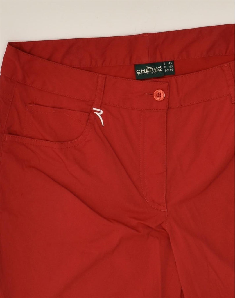 CHERVO Womens Casual Shorts IT 46 Large W32 Red | Vintage Chervo | Thrift | Second-Hand Chervo | Used Clothing | Messina Hembry 