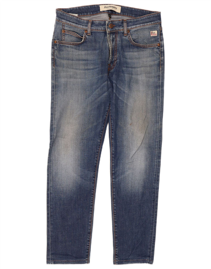 Roy Rogers Womens Slim Jeans W33 L33 Blue Cotton