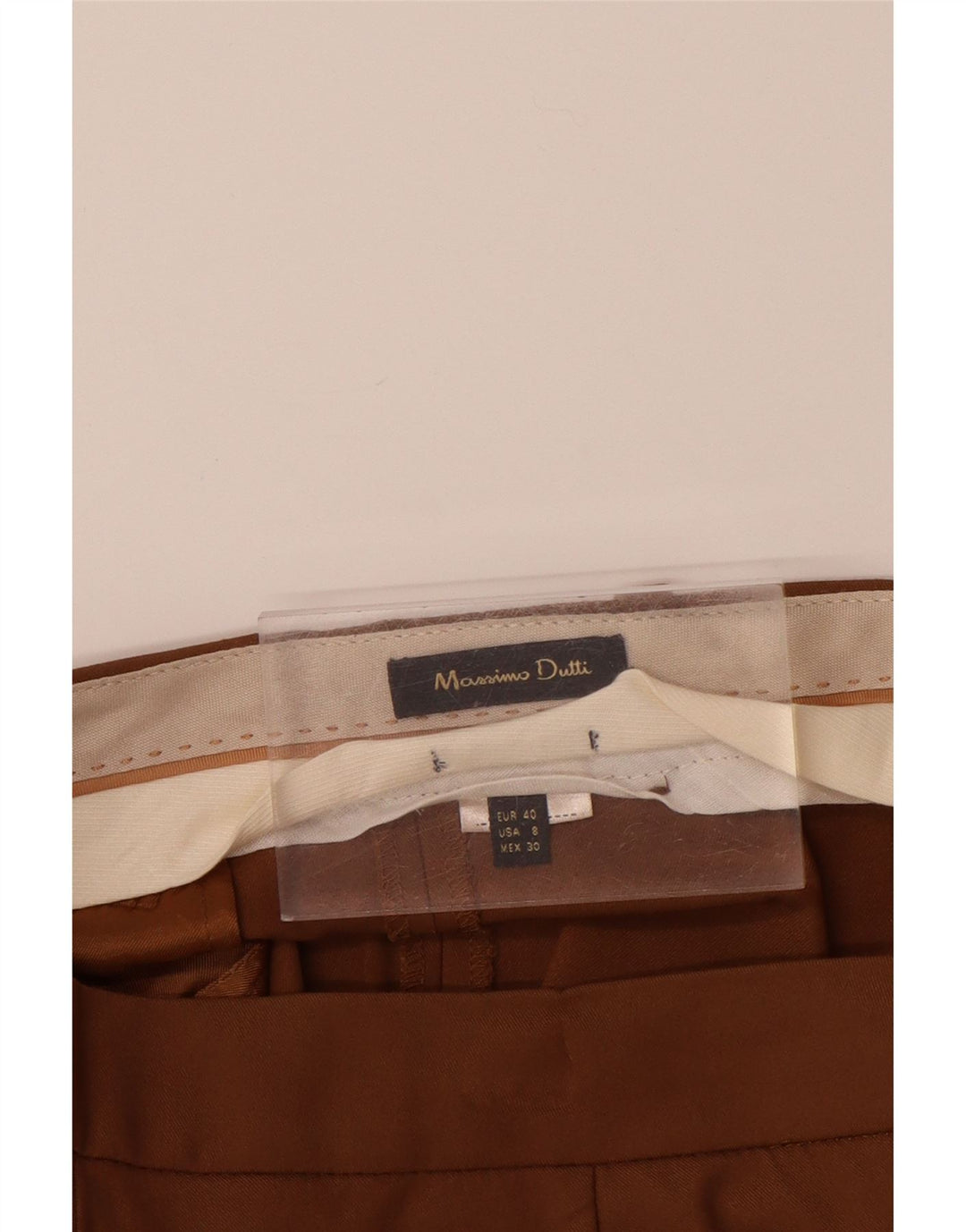 MASSIMO DUTTI Womens Slim Chino Trousers EU 40 Medium W30 L28 Brown