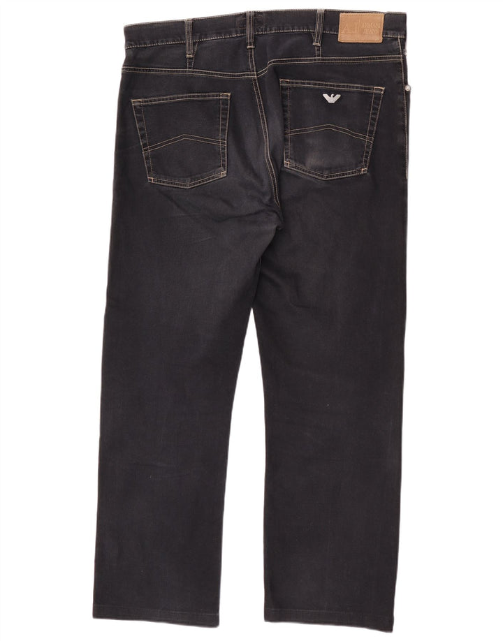 Armani Mens Straight Jeans W38 L29 Navy Blue Cotton