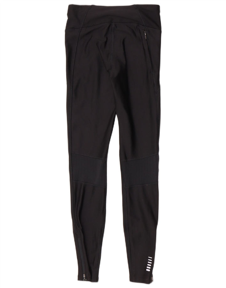 Under Armour Womens Compression Leggings UK 10 Small Black Polyester Sports