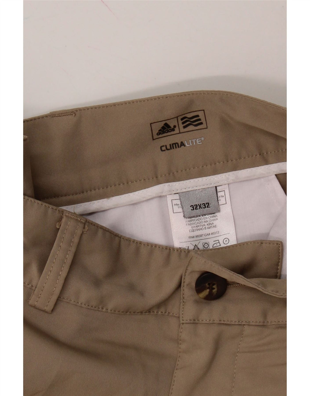 ADIDAS Mens Climalite Chino Shorts W32 Medium  Beige Polyester Vintage Adidas and Second-Hand Adidas from Messina Hembry 