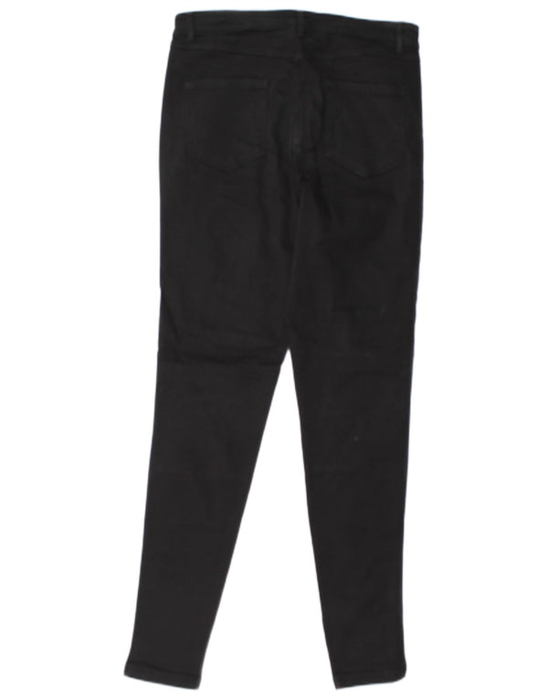 Marks & Spencer Womens Skinny Jeans UK 10 Small W27 L30 Black Cotton