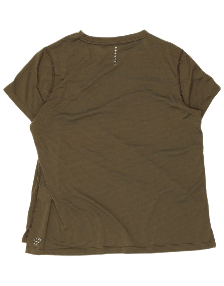 PUMA Womens T-Shirt Top UK 16 Large Khaki Polyester