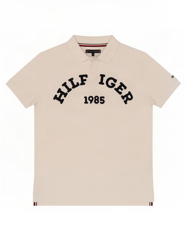 Tommy Hilfiger Boys Graphic Polo Shirt 13-14 Years White Cotton