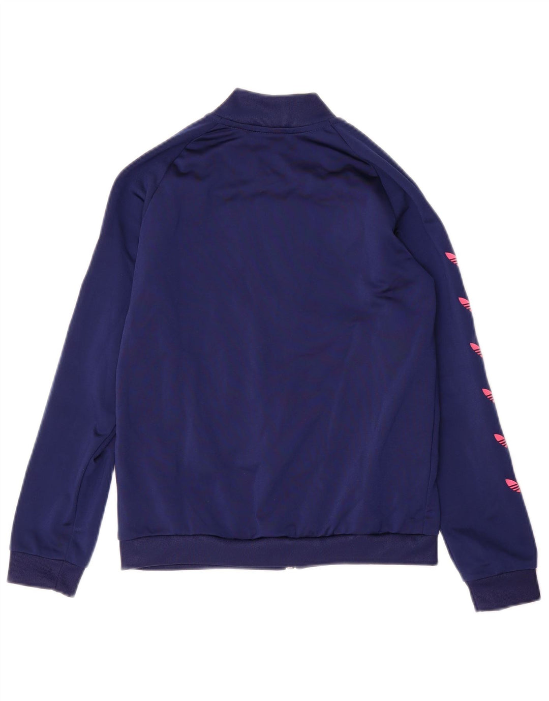 ADIDAS Girls Prime Blue Graphic Tracksuit Top Jacket 9-10 Years Navy Blue