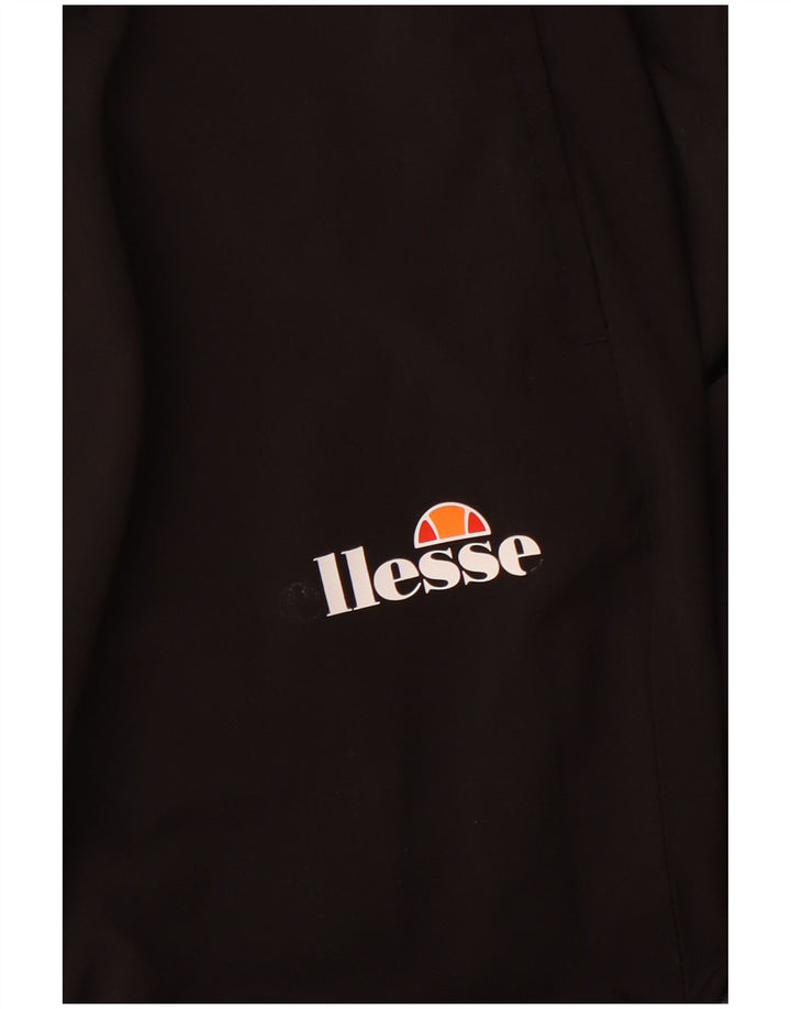 ELLESSE Womens Tracksuit Trousers Joggers UK 12 Medium  Black Cotton