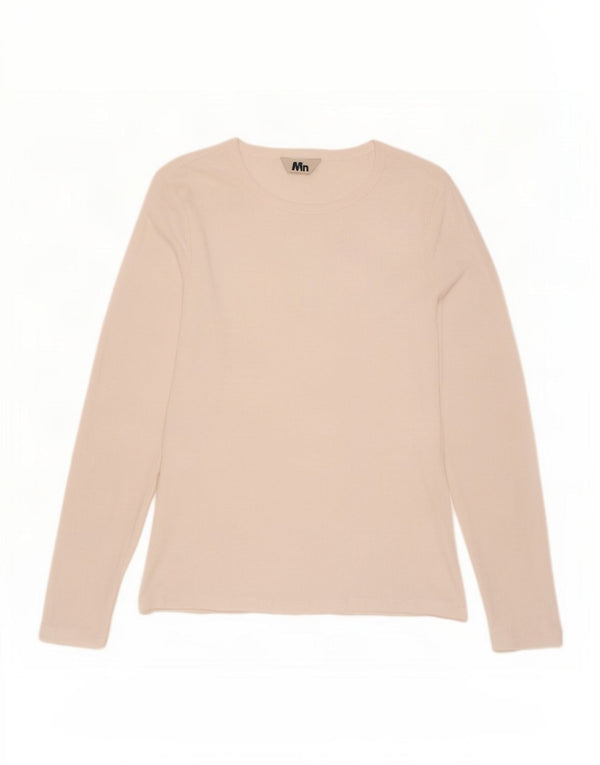 Marks & Spencer Womens Top Long Sleeve UK 16 Large White Cotton