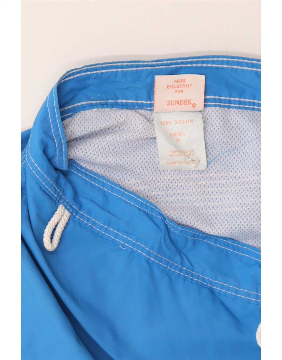 Sundek Mens Regular Swimming Shorts Large Blue Colourblock Nylon