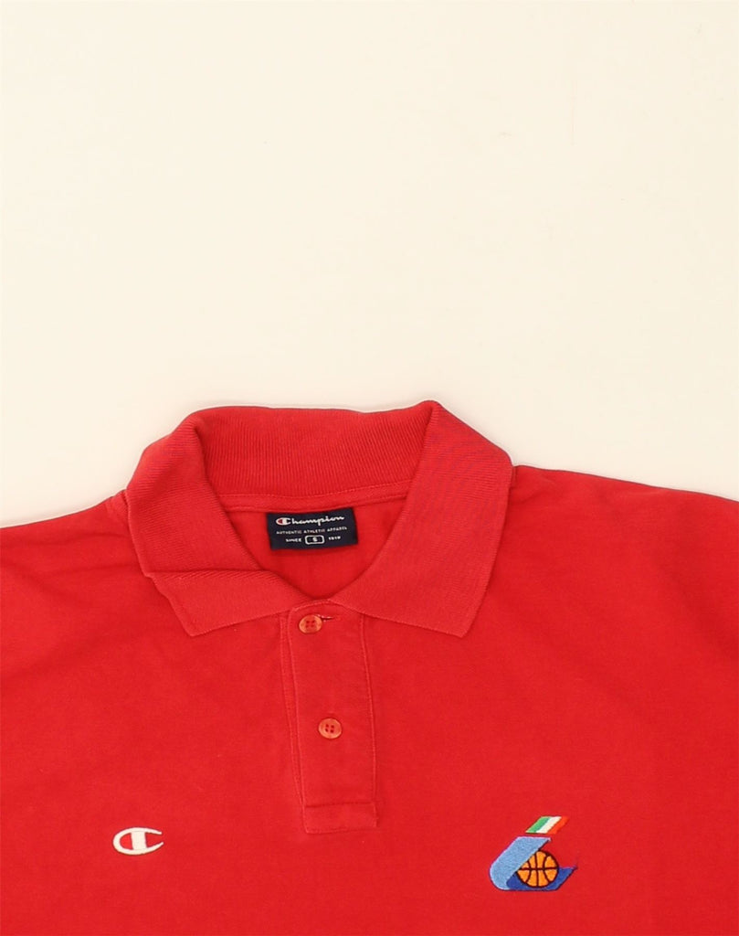 CHAMPION Mens Polo Shirt Small Red Cotton | Vintage Champion | Thrift | Second-Hand Champion | Used Clothing | Messina Hembry 