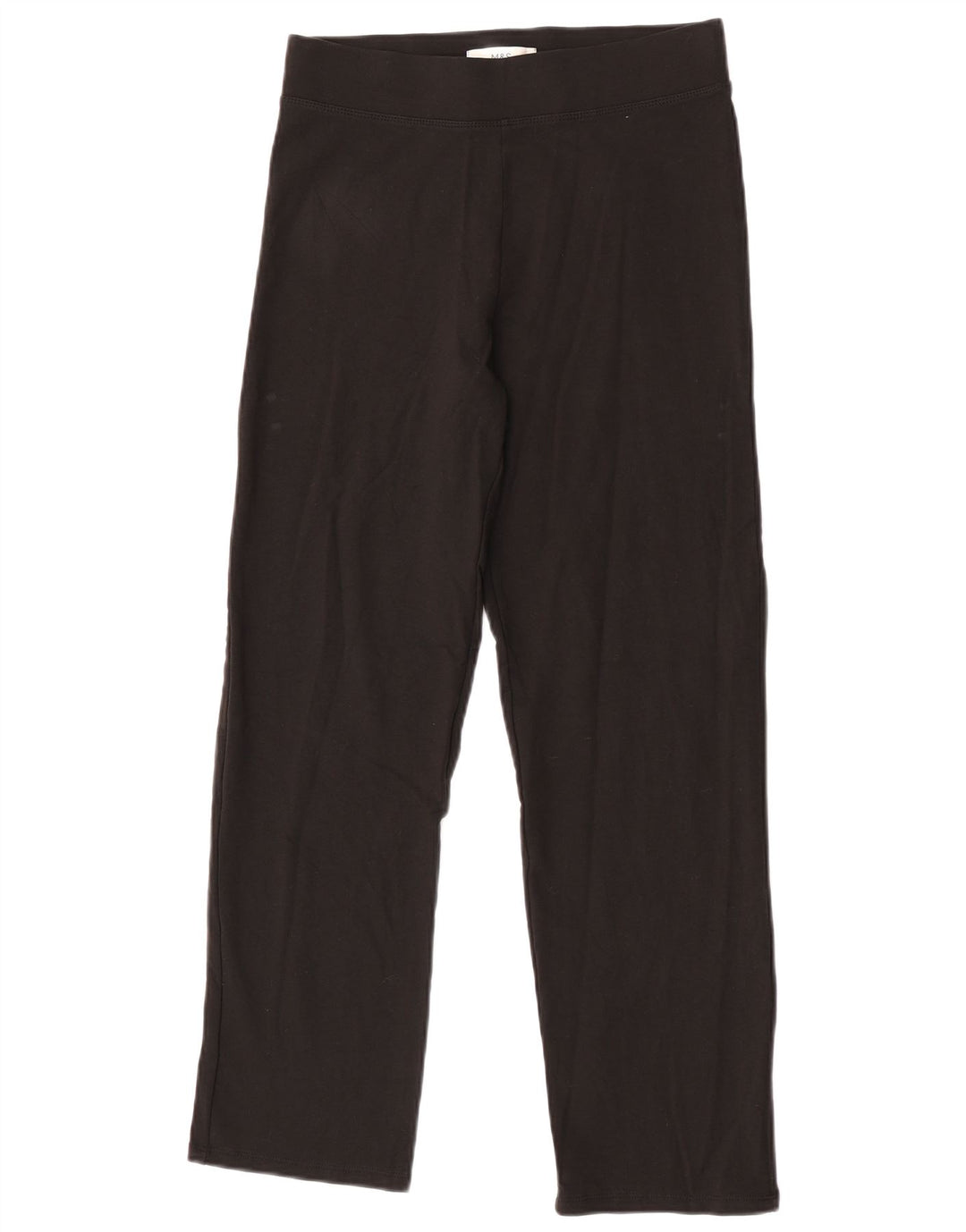 Marks & Spencer Womens Tracksuit Trousers UK 10 Small Black Cotton