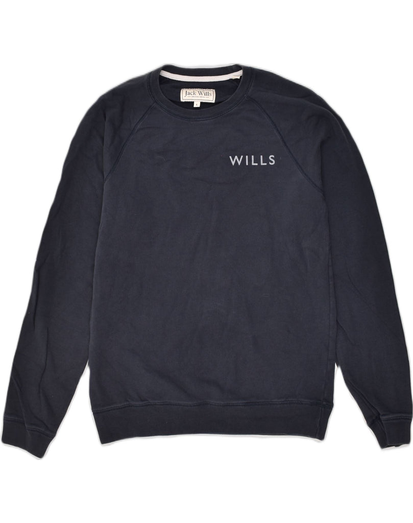 JACK WILLS Mens Sweatshirt Jumper Large Navy Blue Cotton | Vintage Jack Wills | Thrift | Second-Hand Jack Wills | Used Clothing | Messina Hembry 