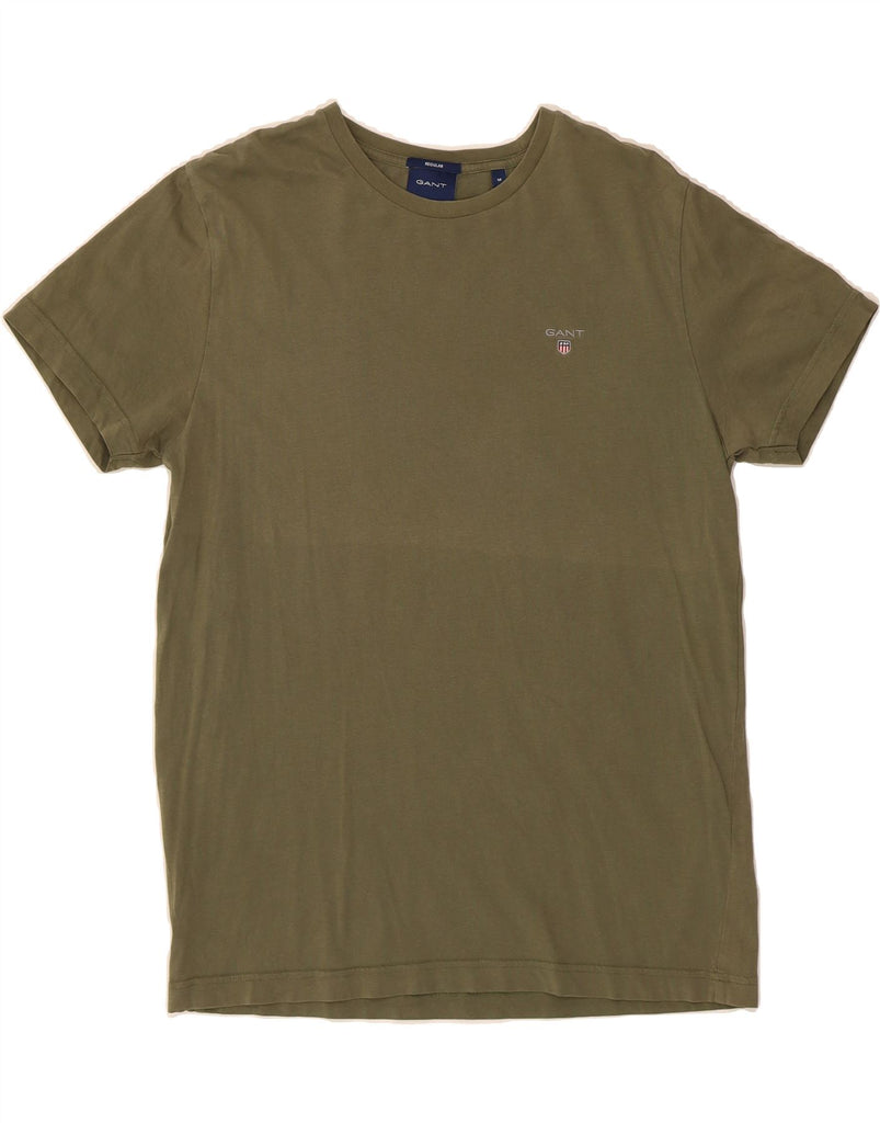 GANT Mens Regular T-Shirt Top Medium Khaki Cotton Vintage Gant and Second-Hand Gant from Messina Hembry 