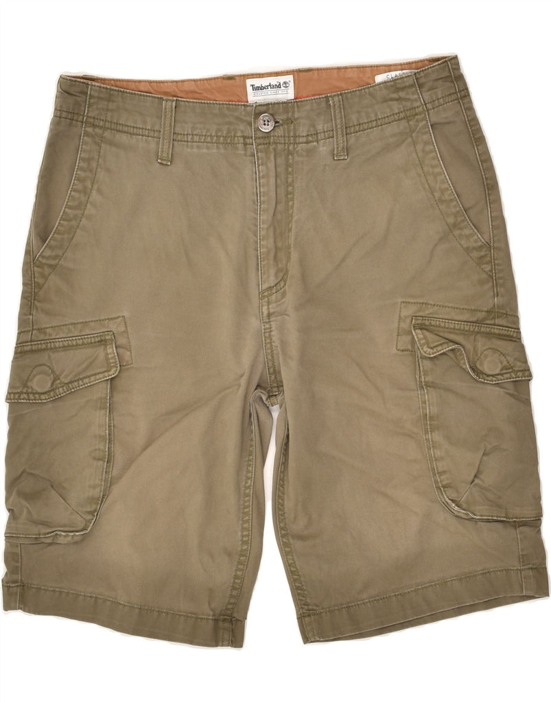 TIMBERLAND Mens Classic Cargo Shorts W30 Medium Khaki Cotton | Vintage Timberland | Thrift | Second-Hand Timberland | Used Clothing | Messina Hembry 