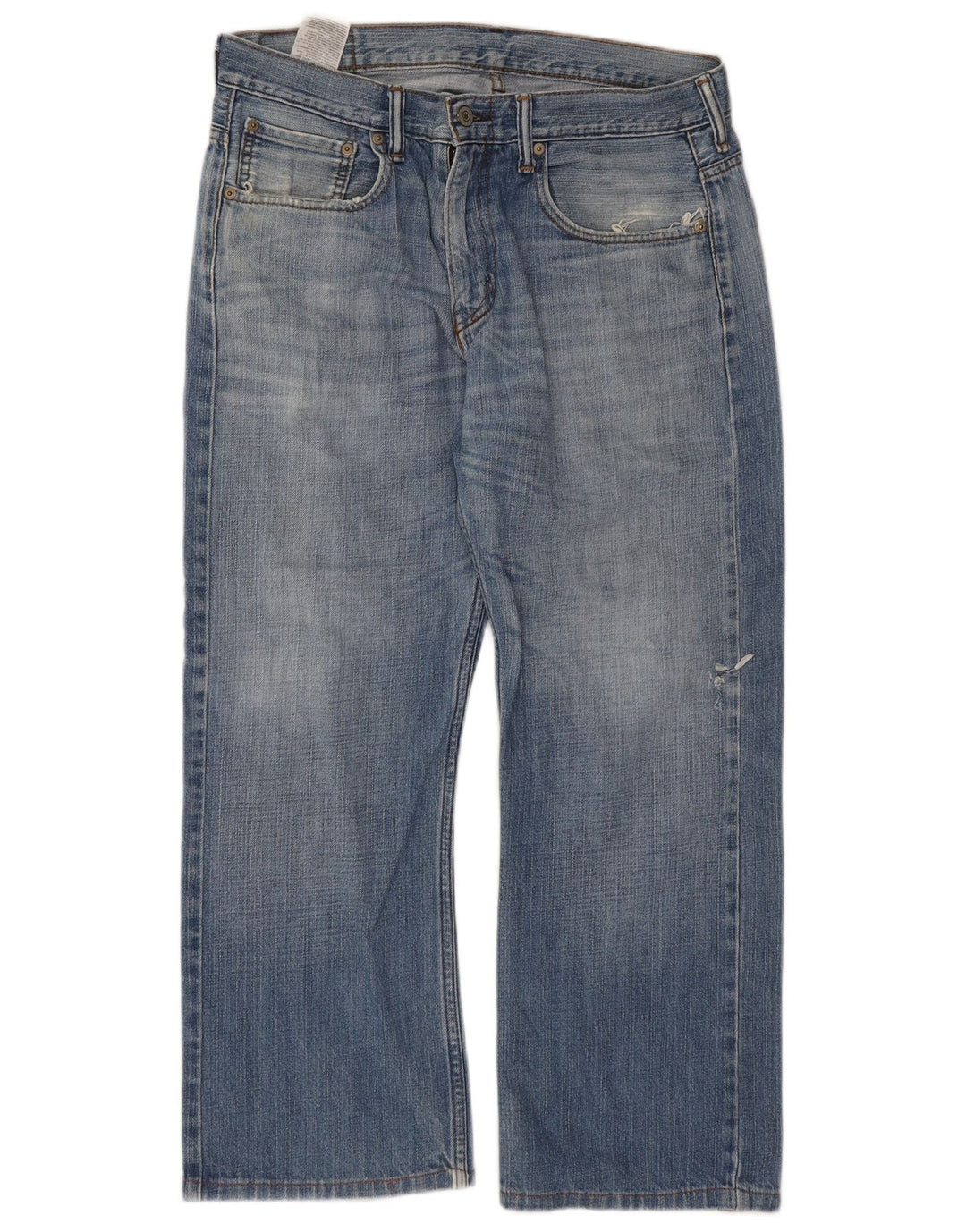 LEVI'S Mens Straight Jeans W32 L26 Blue Cotton