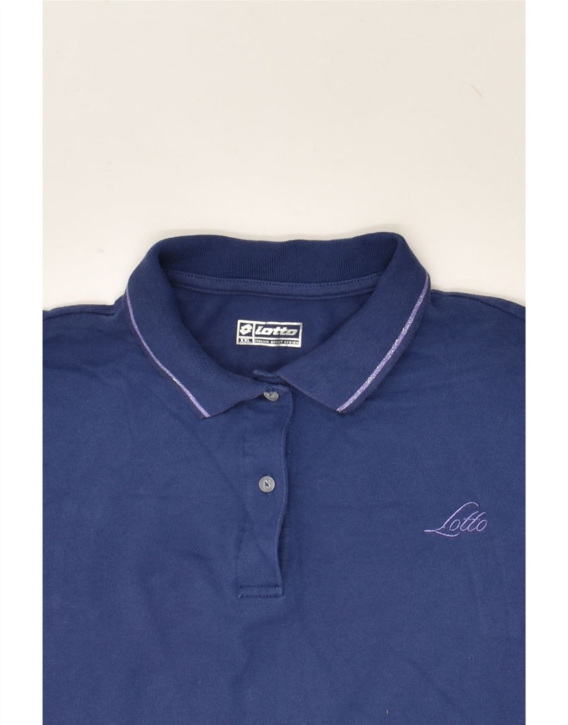 LOTTO Girls Polo Shirt 12-13 Years 2XL Navy Blue | Vintage Lotto | Thrift | Second-Hand Lotto | Used Clothing | Messina Hembry 