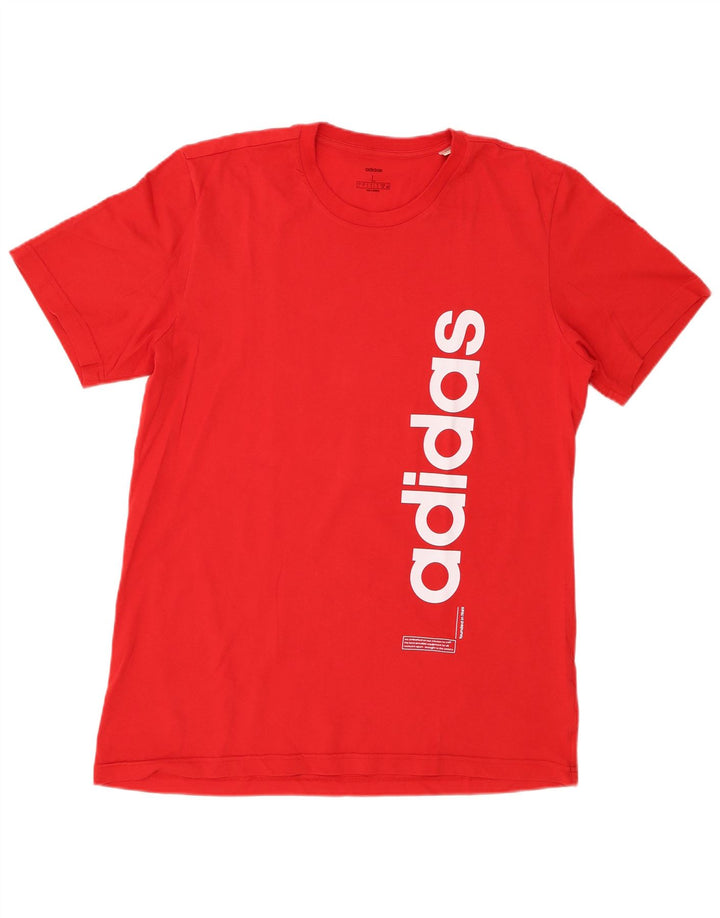 ADIDAS Mens Graphic T-Shirt Top Large Red Cotton
